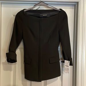 Zara / Never worn with rage boat neck blazer / Sz XS / Black